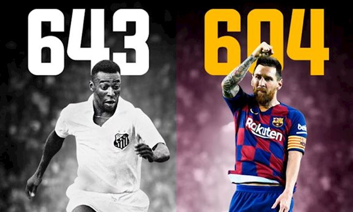 Messi sắp phá kỉ lục ghi bàn của Vua bóng đá Pele