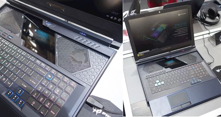 Acer trình làng laptop gaming Predator Helios 700 với bàn phím trượt độc đáo