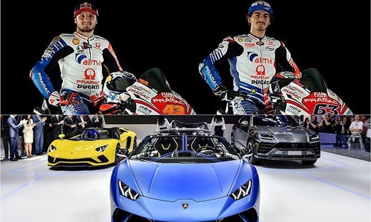 2 tay đua Moto GP của Ducati được tặng dàn siêu xe Lamborghini