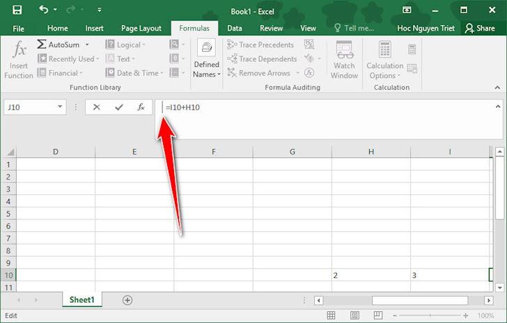 Cách sửa lỗi Excel không tự động cập nhật kết quả tính toán khi thay đổi công thức