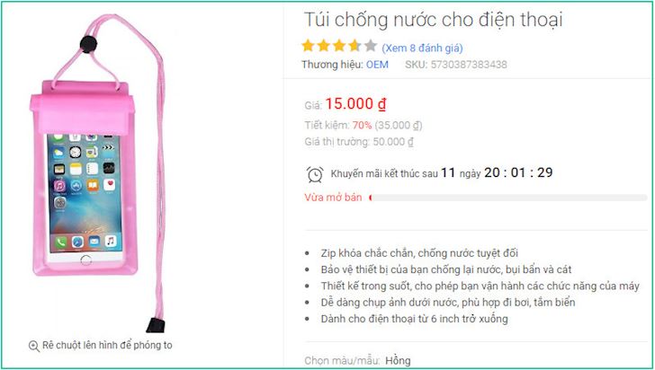 Luu y va vai mau tui chong nuoc cho smartphone chuan bi cho mua mua hay di du lich