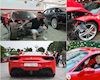 Ca Sĩ Tuấn Hưng chi tiền tỷ sửa siêu xe Ferrari bị đâm nát đầu