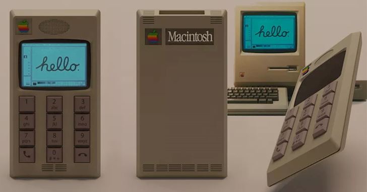 Thiết kế iPhone sẽ như thế này nếu theo phong cách Macintosh