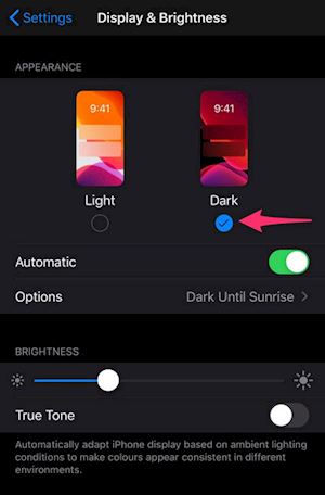 Cach bat che do toi Dark Mode tren iOS 13 trong vong 3 not nhac 1