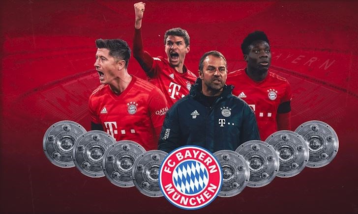 Bayern Munich vô địch Bundesliga dù chấp nửa mùa giải