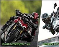 Kawasaki Z H2 và Ducati Streetfighter V4, cuộc đấu của những gã cơ bắp