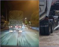 Lý do xe tải thường phun nước vào bánh xe khi đi đường đèo