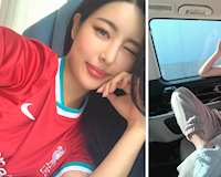Người đẹp thể thao - người mẫu Hàn Quốc gây sốt khi mặc áo Liverpool