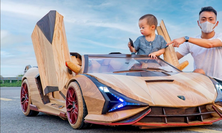 Bố làm siêu xe Lamborghini phiên bản độc nhất vô nhị tặng con trai