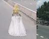 Đâu là sự thật đằng sau cô gái mặc váy cưới đi lang thang giữa đường?