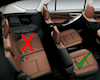 Những vị trí ngồi an toàn và 'sướng' nhất trên ô tô