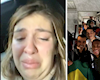 Vợ cầu thủ Brazil vừa chạy vừa khóc trong ngày rời khỏi Ukraine