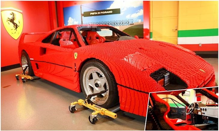 Cần hơn 358.000 viên gạch Lego để chế tạo siêu xe Ferrari F40 như thật